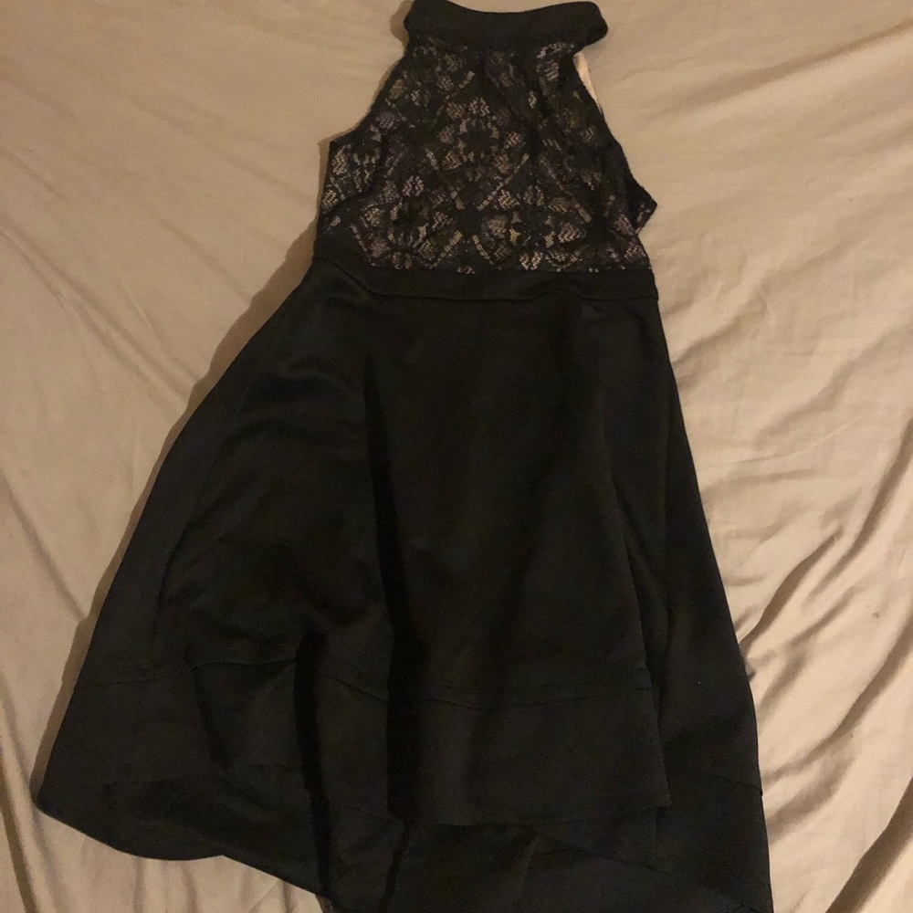 A black and nude colored dress cute for any event